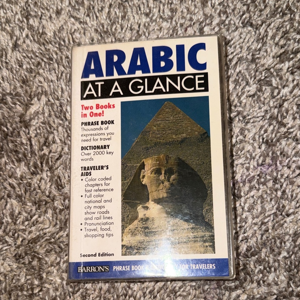 Travel Phrase Book with Yellow/Blue Cover Map Design